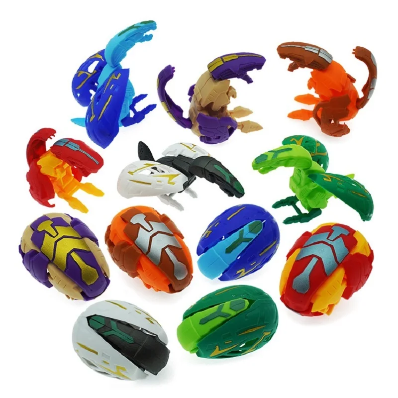10PCS Monster Dinosaur Robot Toys For Children Deformation Dinosaur Robot Eggs AutomaticTransform Twisting Boys Girls Gifts dinosaur robot toys