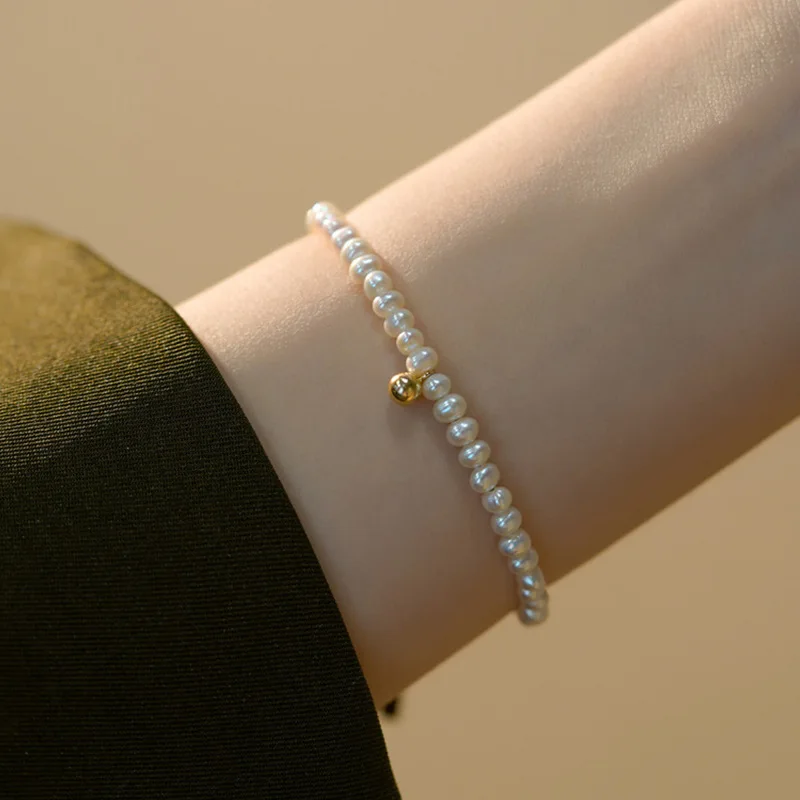2 Bracciali Con Perle Dorate A Cuore Per Donna – Gioielli Eleganti Fatti A Mano, Regalo Creativo