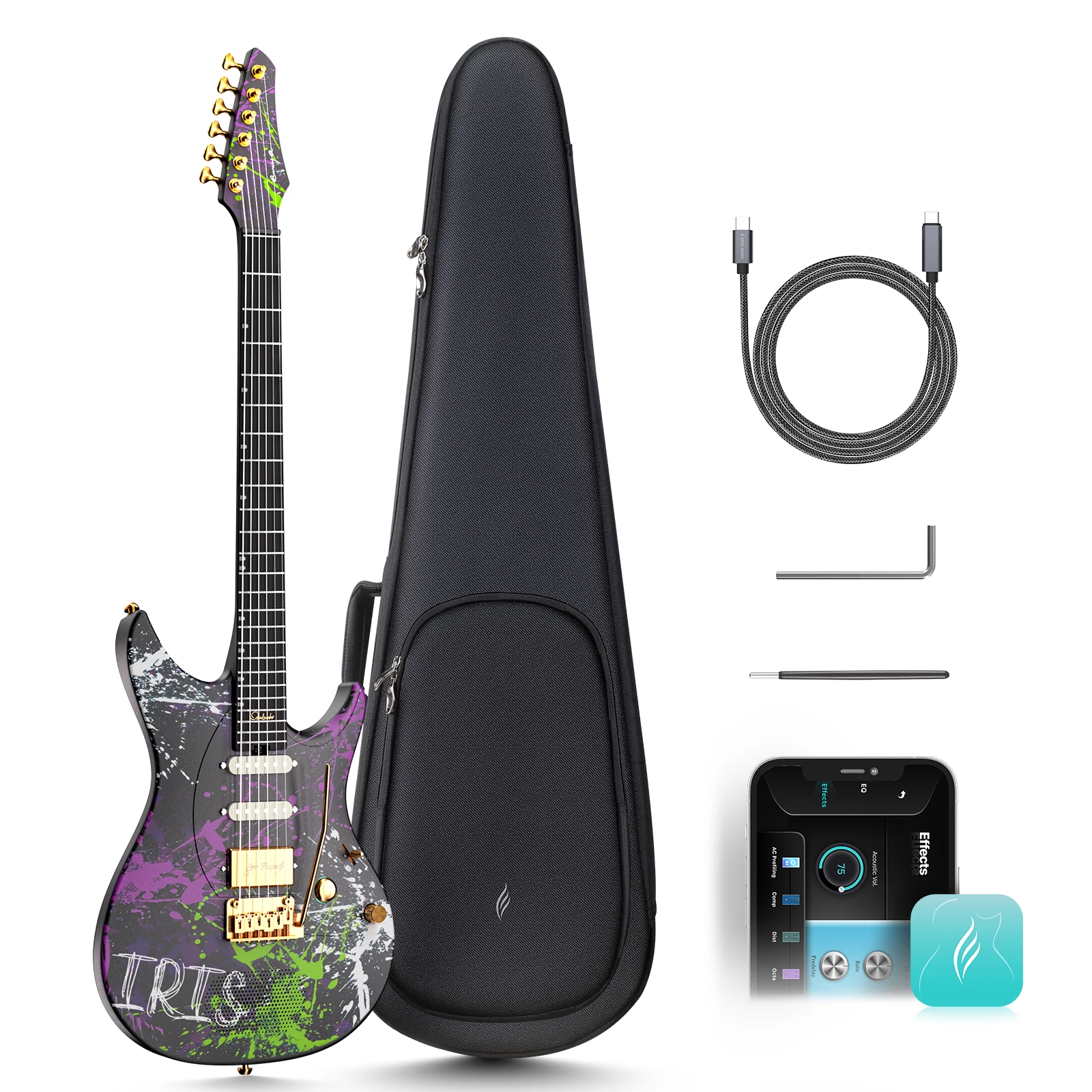 enya Inspire スマートギター Enya Inspire: Carbon Fiber Super Strat Smart Guitar