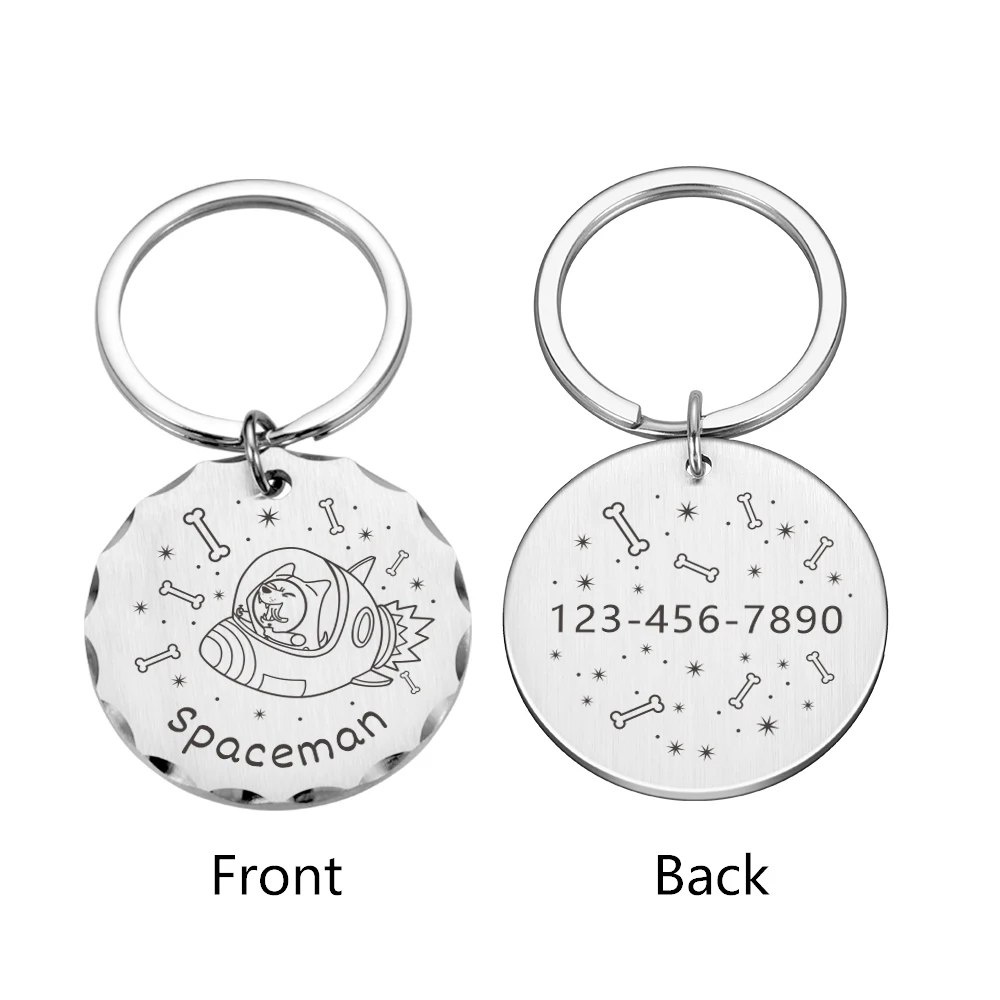 Pets Dogs Accessories Dog Medal with Engraving Name Plate for Dogs Cat Anti-lost ID Tags Personalized Pet Cats Puppy Collar Tags 