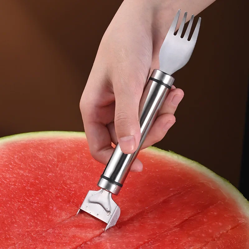 Description Picture 4 of itemStainless Steel Windmill Watermelon Cutter Artifact Salad Fruit Slicer Cutter Tool Watermelon Digger Kitchen Accessories Gadgets