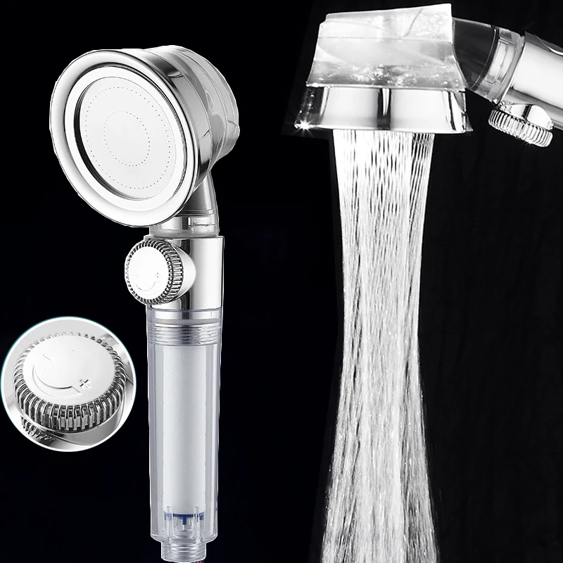 

Turbocharged Shower Head High Pressure Filter Purification Water Saving Spray Shower Head Turbo Fan Rainfall Bathroom Accessorie