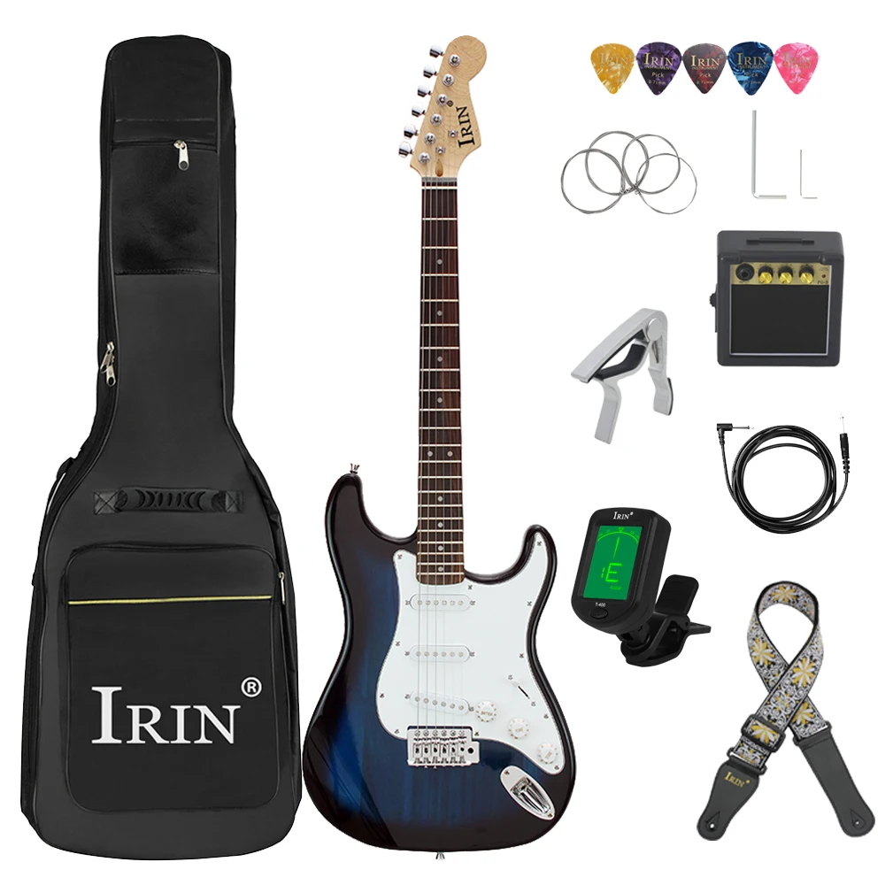 IRIN ST 21 Frets 6 String Electric Guitar 39 Inch Basswood Body Guitar Guitarra With Amp