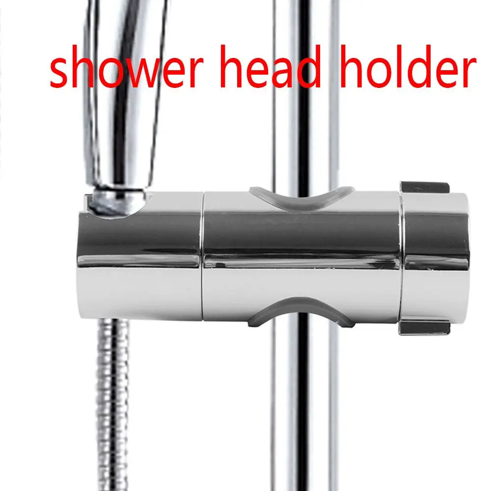 Adjustable Shower Head Holder ABS Chrome Shower Rail Head Slider Holder Base Bracket Up-down Slide Clamp