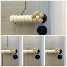 Winter Anti-static Door Knob Covers Cute Cartoon Decoration Room Doorknob Protective Sheath Metal Warmer Handle EVA Cover