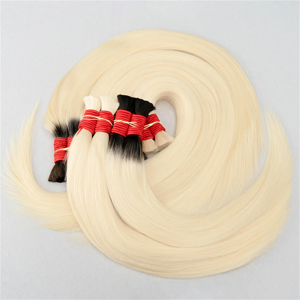 Natural Deep Black Brown Color Cabelo Loiro Vietnamita Blonde Color Hair Bulk 613 Human Hair Bundles Extensions