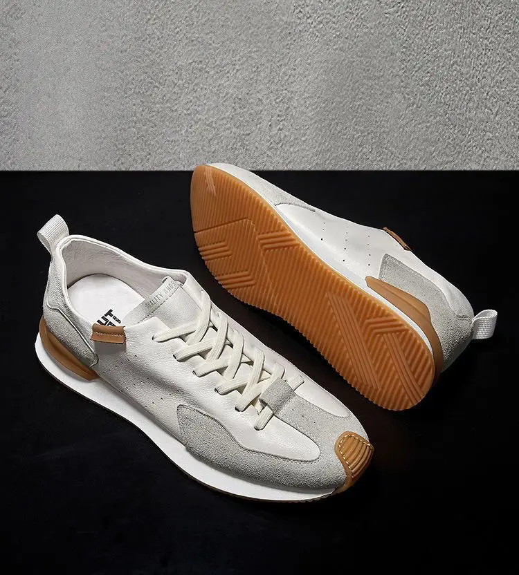 Walking Shoes Leather Shoes | Men's Leather Walking Shoe | Sneakers Men ...