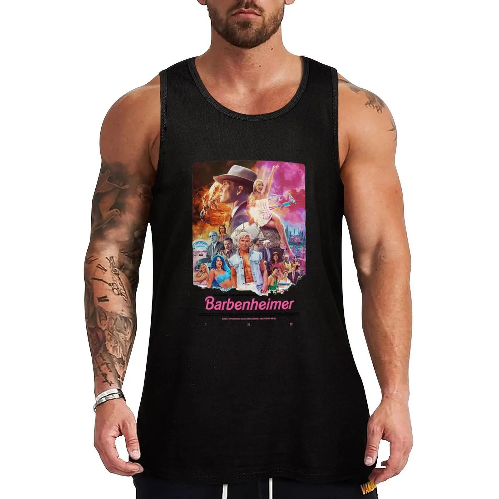 

Barbenheimer Tank Top Male vest fitness clothing for men