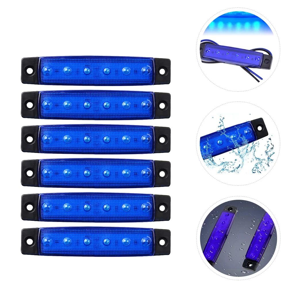 

6Pcs Marine Boat Lights 6 LEDs Interior Lights Waterproof Boat Navigation Lights
