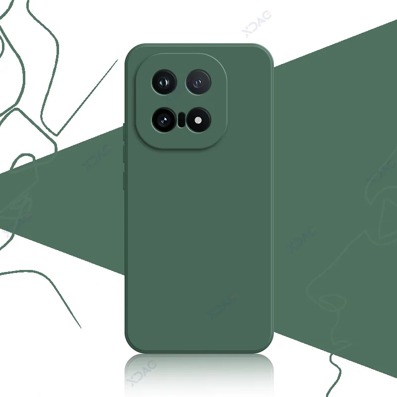 Chic Fashion Cover: Soft Square Liquid Silicone Case with Camera Protection