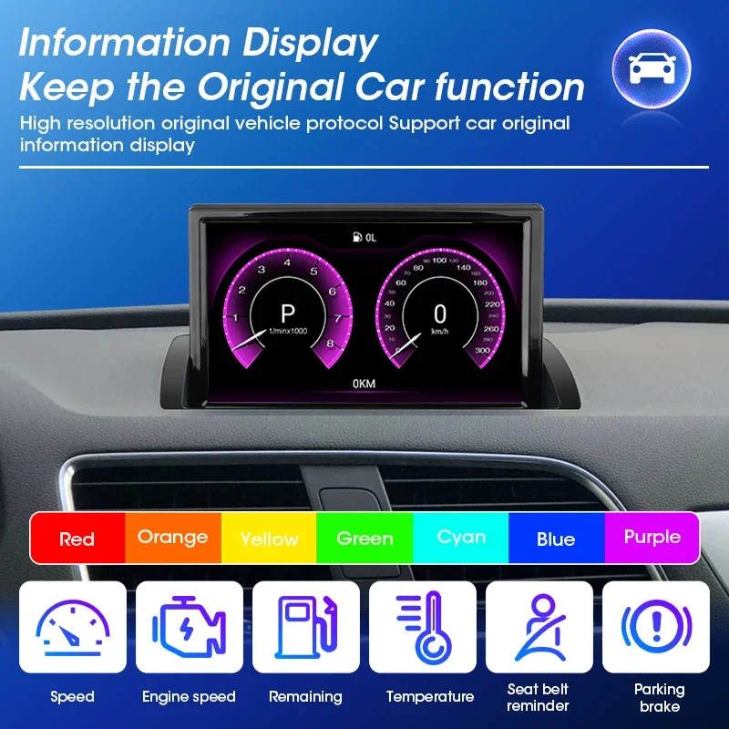 Srnubi Foldable Screen Android 11 Layar Touch Radio Multimedia Mobile for Audi Q3 2013-2018 BT WIFI Carplay GPS Auto Navigation