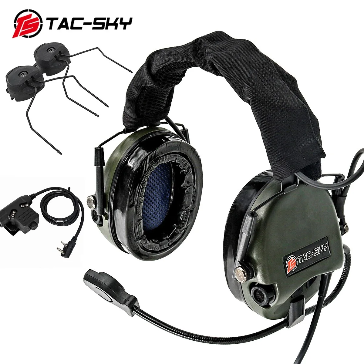 Tacsky Teaheadset Hithreat Tier 1 Noise Cancelling Tactical Headset