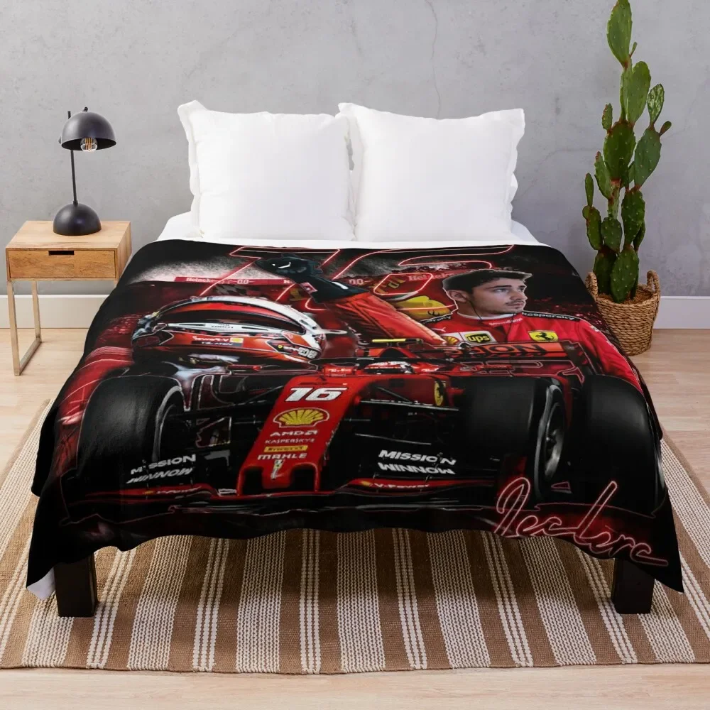 Charles Leclerc Fan Art Throw Coperta Pisolino Divano Letto Coperte Per Bambini