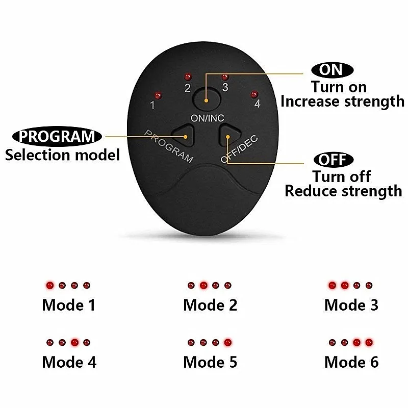 Electrode pads stimulator Electrical massager Electric Wireless Muscle Stimulator Ems Buttocks Hips Trainer Abdomen ABS Stimulator Fitness Body Slimming Massager