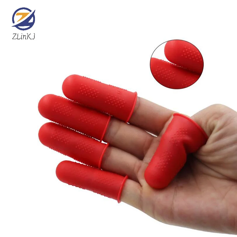 3Pcs/pack (S, M, L) Finger Protection Tips Silicone Anti-cut Heat Resistant Thumb Elastic Cover For Craft Work Sewist Tool