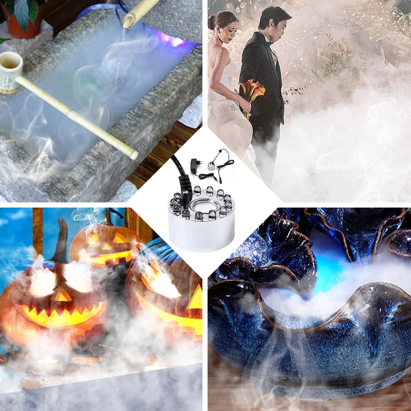 Halloween Mini LED Pumpkin Light Fogging Machine Small Atomizer Pond Fog Machine Festival Decoration Ideas