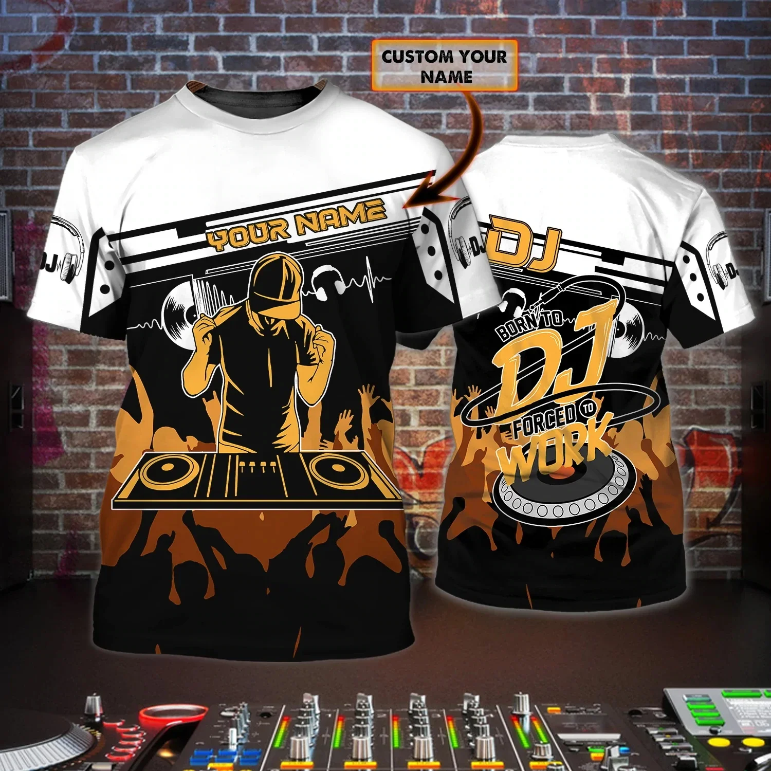 PLstar Cosmos Neue Sommer männer T-shirt DJ Personalisierte Name 3D Gedruckt t-shirt Unisex Hip Hop Tops Musik Festival Kleidung DW144 – Detail 23