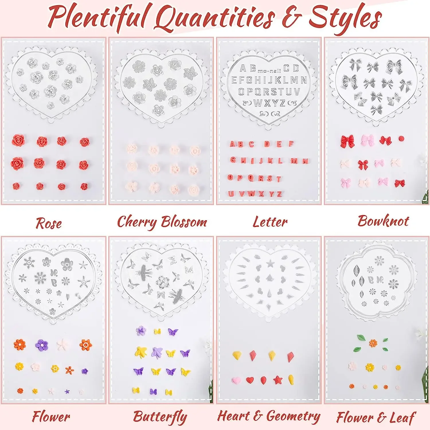 8 Stampi In Silicone Per Argilla Polimerica – Forme Di Fiori, Foglie, Farfalle E Rose – Per Orecchini, Gioielli, Decorazioni E Biscotti - 4