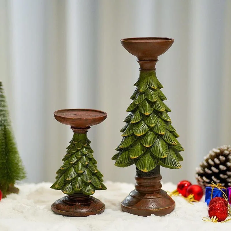 Christmas Tree Candle Holder Candlestick Household Decorations Festive Atmosphere Desktop Decoration Xmas Christmas Tree Decor