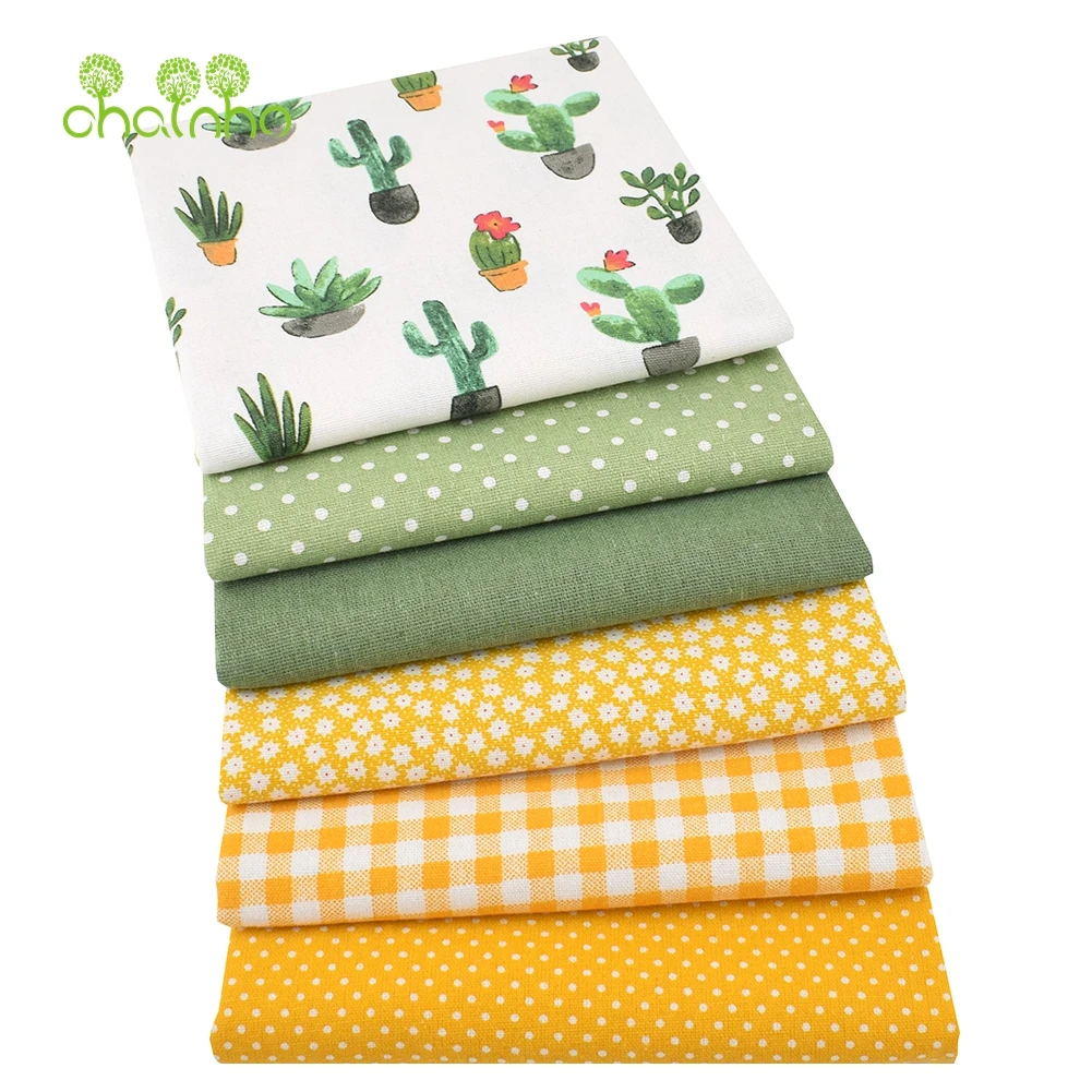 Chainho,Printed Cotton Linen Fabric,DIY Quilting Sewing Material,Cloth For Table,Sofa,Curtain,Bag,Cushion,Furniture Cover,15CLB5