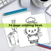 CUTE CAT Bold-easy Coloring Book for Adults Picture Book 24 Page Cute Drawing Books Perfect Gift for Party and Birthday 6