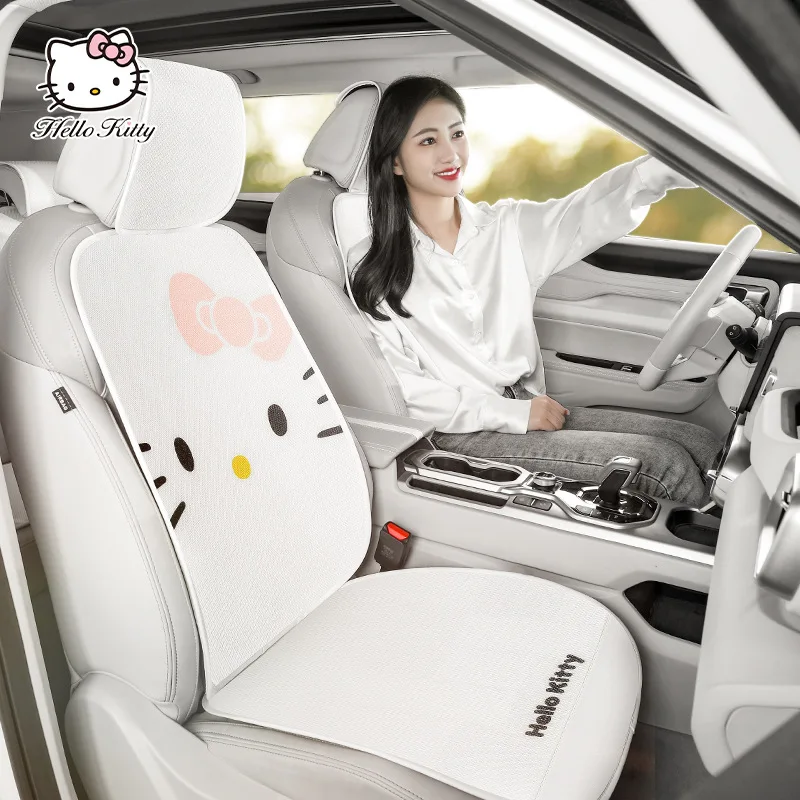 High Quality Cartoon Sanrio Plush Car Seat Cushion Cinnamoroll Kawaii Neck  Pillow Anime Seat Belt Cover Four Seasons Universal 