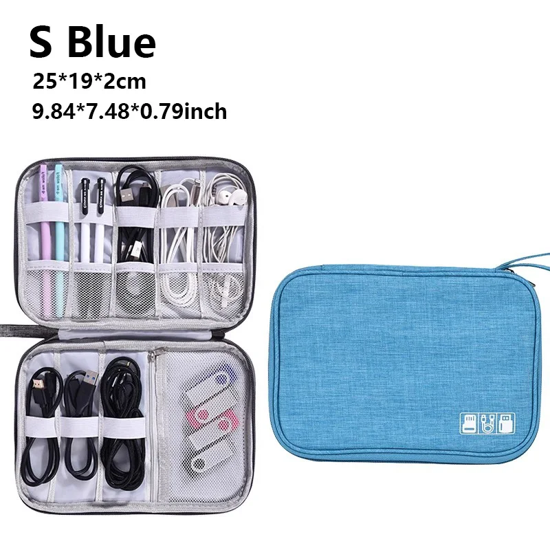 Waterproof Portable Travel Cable and Electronics Organizer Bag
