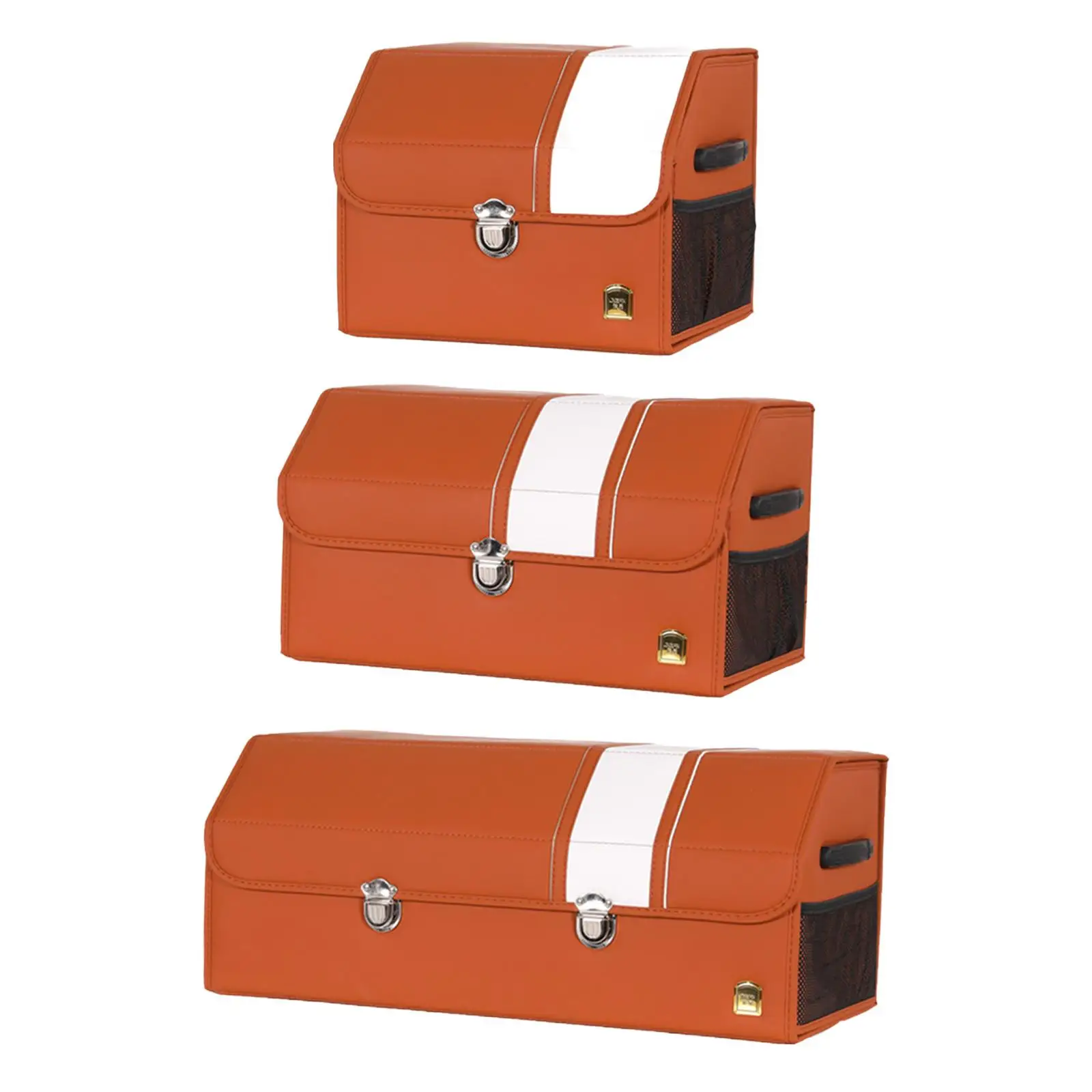 

Органайзер для багажника автомобиля, кожаный ящик для хранения, прочный, экономия пространства, несколько отделений