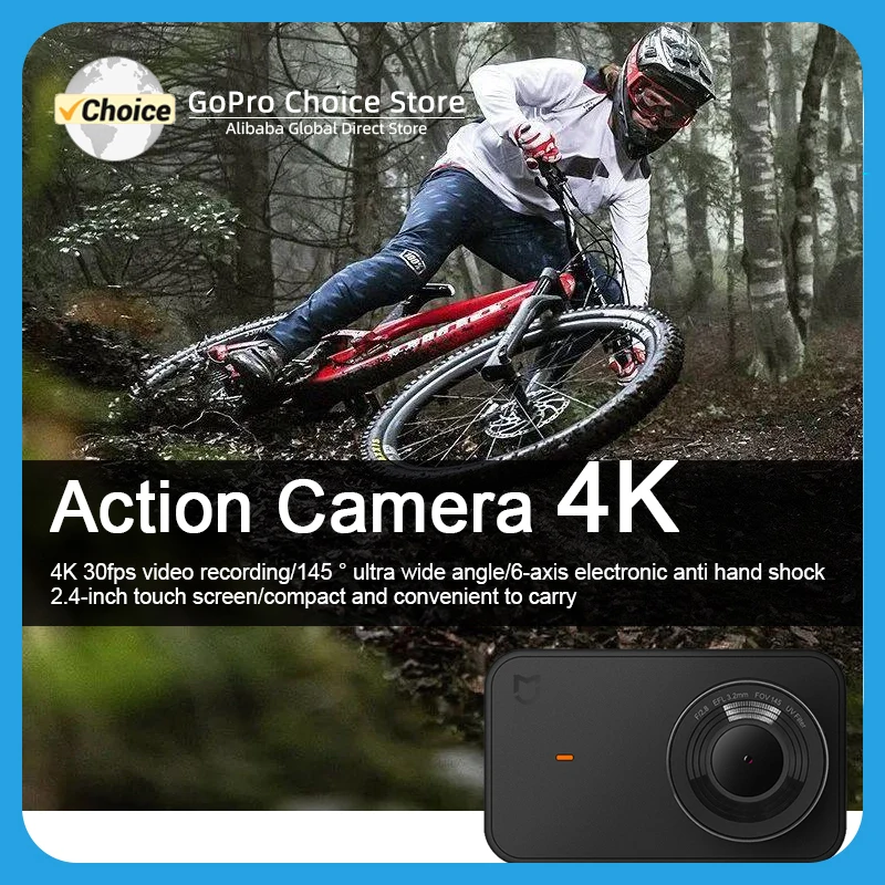 DH MIJIA action camera 4K video touch screen driving recorder motorcycle sports camera helmet sports camera 4