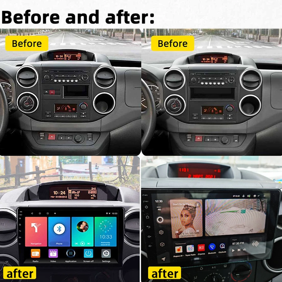 2 Din Android Car Radio For Citroen Berlingo 2 B9 2008-2018 Wifi Gps  Navigation Car Multimedia Player Head Unit Autoradio - Car Multimedia  Player - AliExpress