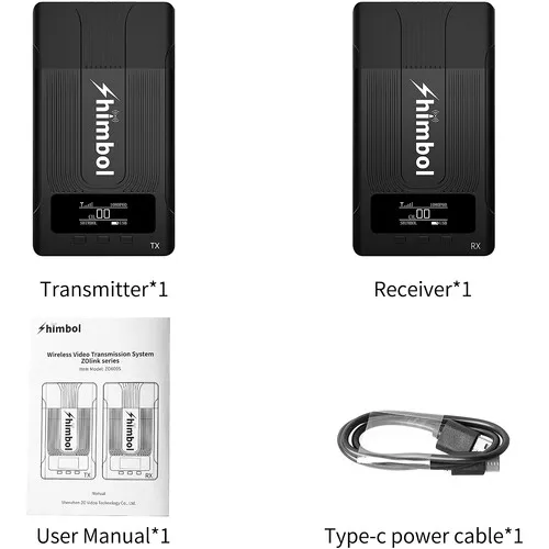 Shimbol 무선 비디오 변속기 시스템, SLR/MILC 카메라용 HDMI 호환 SDI, 600ft 장거리 저지연, ZO600S, 1080P60