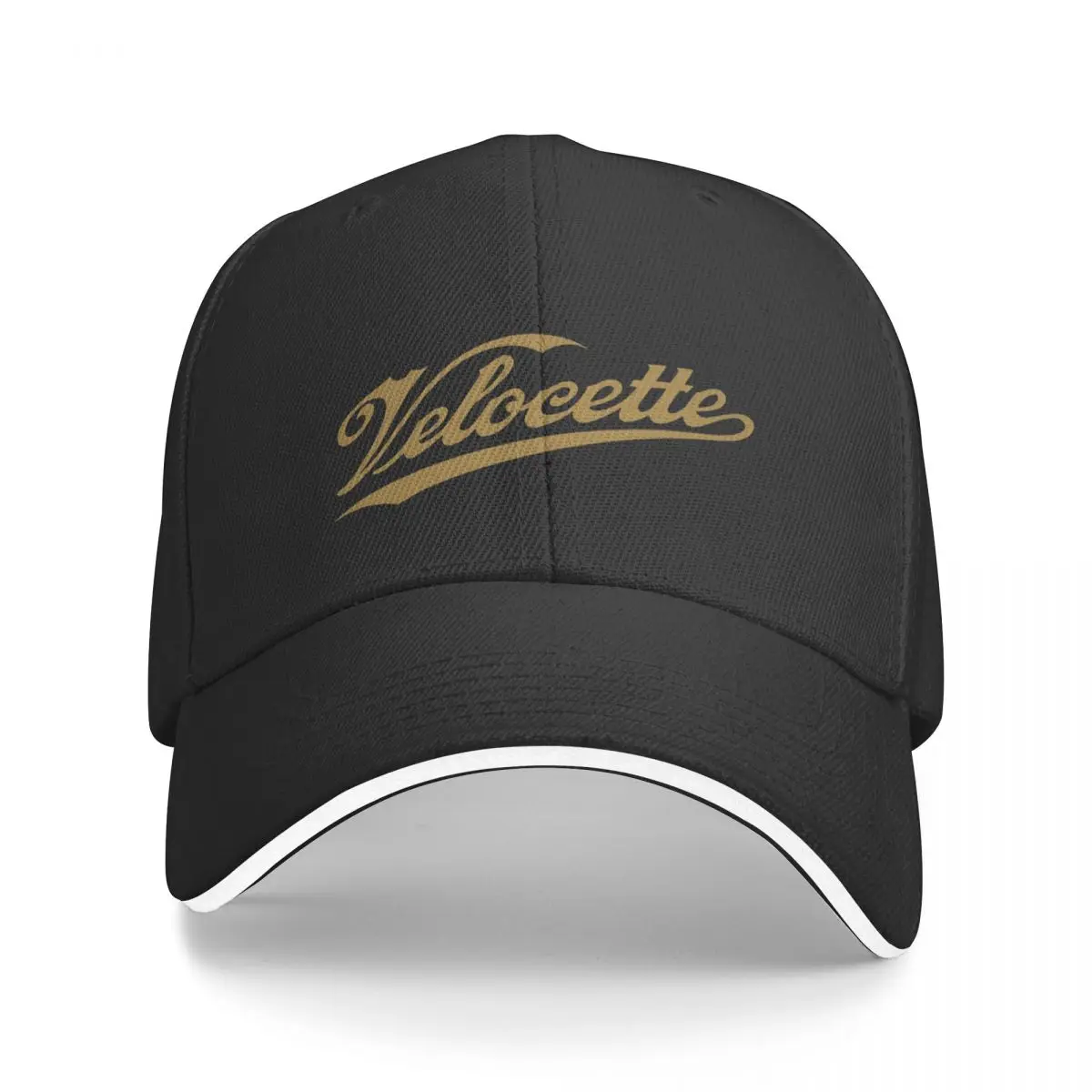 

Velocette Motorcycles - Classic Gold Logotype Baseball Cap Custom Cap derby hat Women's Golf Wear Men's