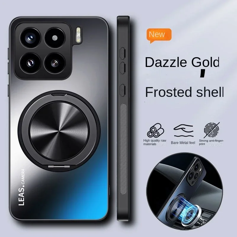 Matte Hard Magnetic Ring Stand Protective Back Cover Case