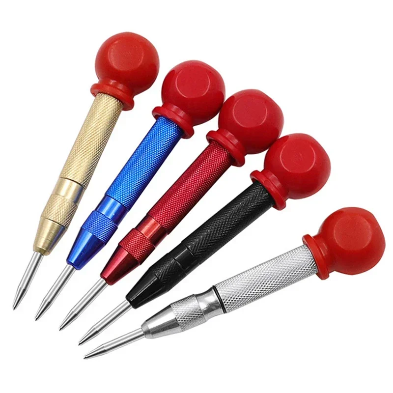 

1PC Automatic Center Punch Center Hole Punch Machinists Carpenters Tool Wood Press Dent Marker Woodwork Tool Drill Bit