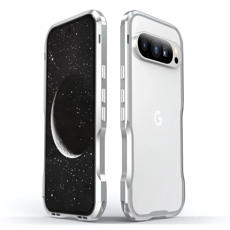 Luxury Frosted Metal Blade Phone Case with Shockproof Bumper and Lens Protection
