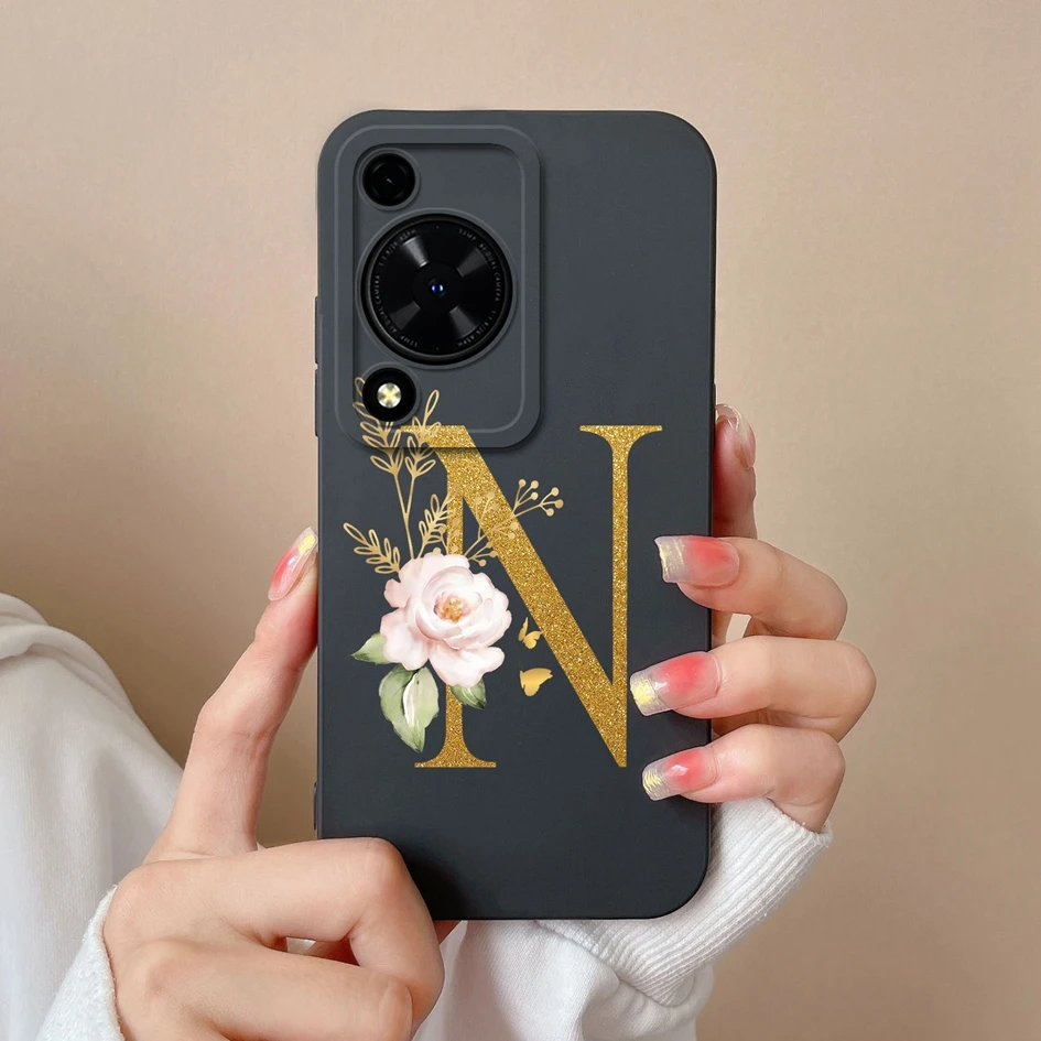Elegant Floral Matte Silicone Phone Case - Soft Protective Bumper Cover