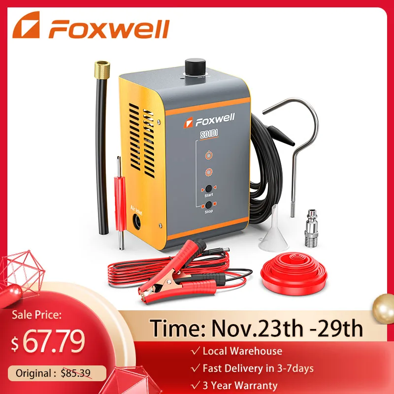 Foxwell Sd101 Rilevatore Di Perdite Di Fumo Per Auto Evap Macchina Del Fumo Tester Del Vuoto Localizzatore Di Perdite Di Tubi Dell'Olio Combustibile P