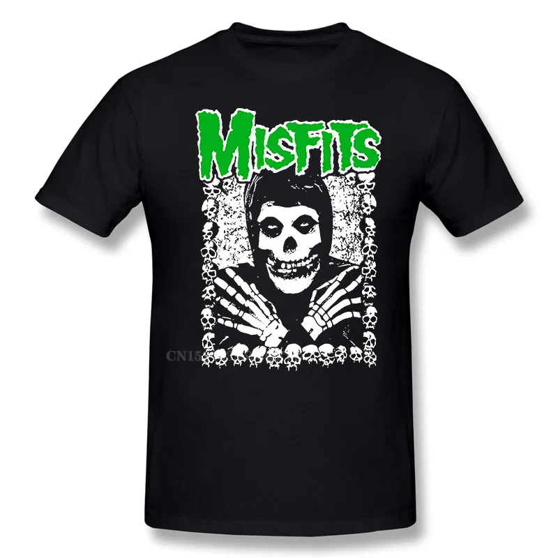 

The Misfits I Want Your Skulls T Shirt Punk Rock Band T Shirt Cotton High Quality Basic Crew Neck Tee Tops