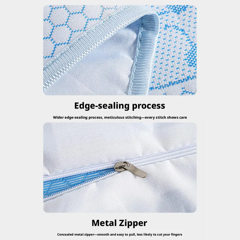 Summer Ice Silk Cooling Pillowcase with Cute Pattern - Breathable & Washable Cool-Touch Bedding
