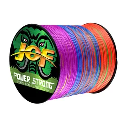 JOF 4 - Strand Durable Braided PE Multifilament Fishing Line - 300M 0.50mm 85LB (Multicolour)