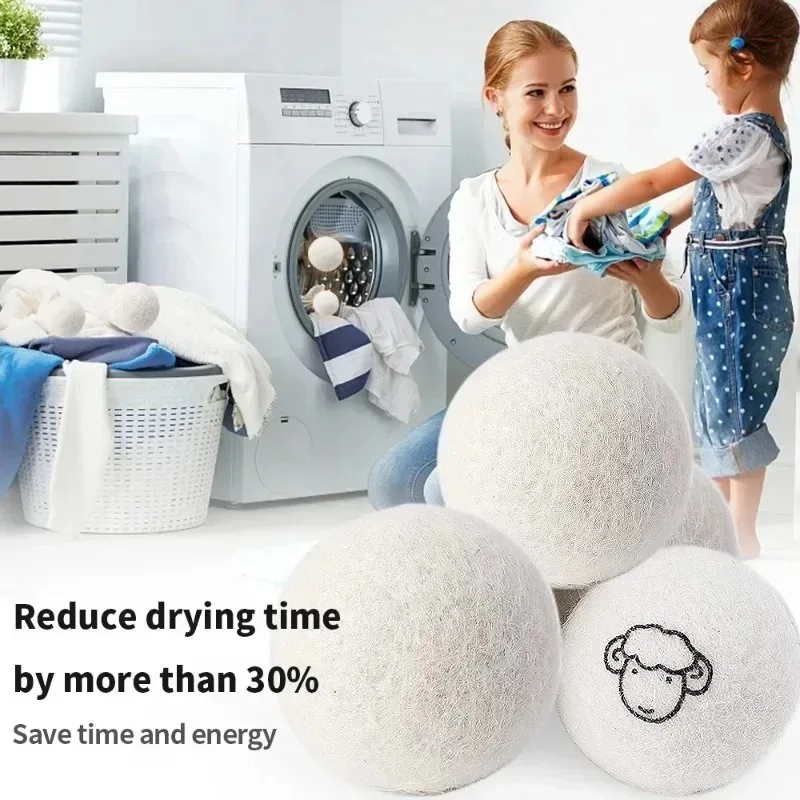 Wool Dryer Balls 6/1PCS 7cm Reusable Softener Laundry Ball Household Washing Balls Wool Dryer Washing Machine Accessories laundry ball