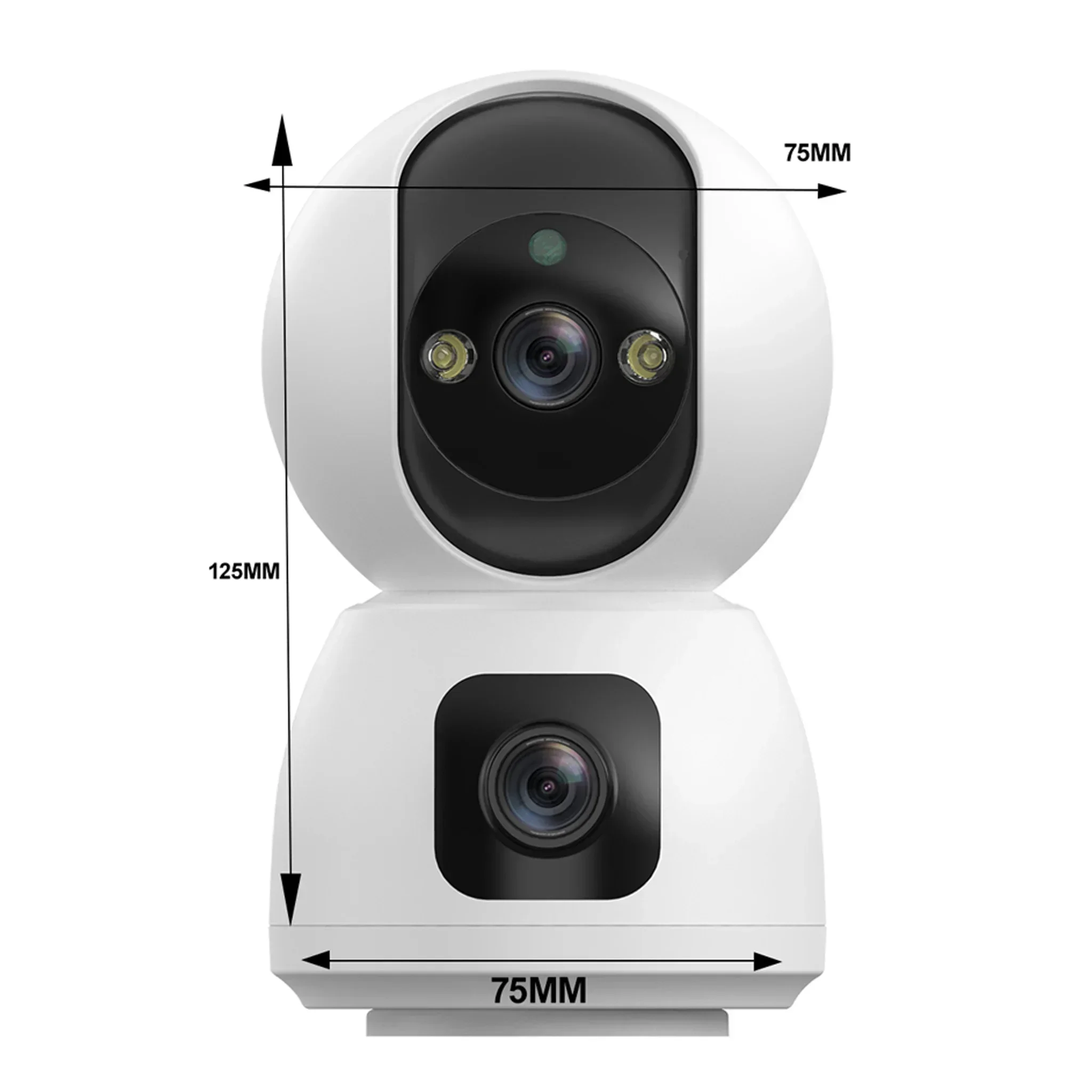 Cámara de monitoreo de mascotas con rotación de inclinación panorámica, diseño enchufable Wi-Fi, seguimiento de movimiento, visión nocturna para visualización remota, 1-2 piezas