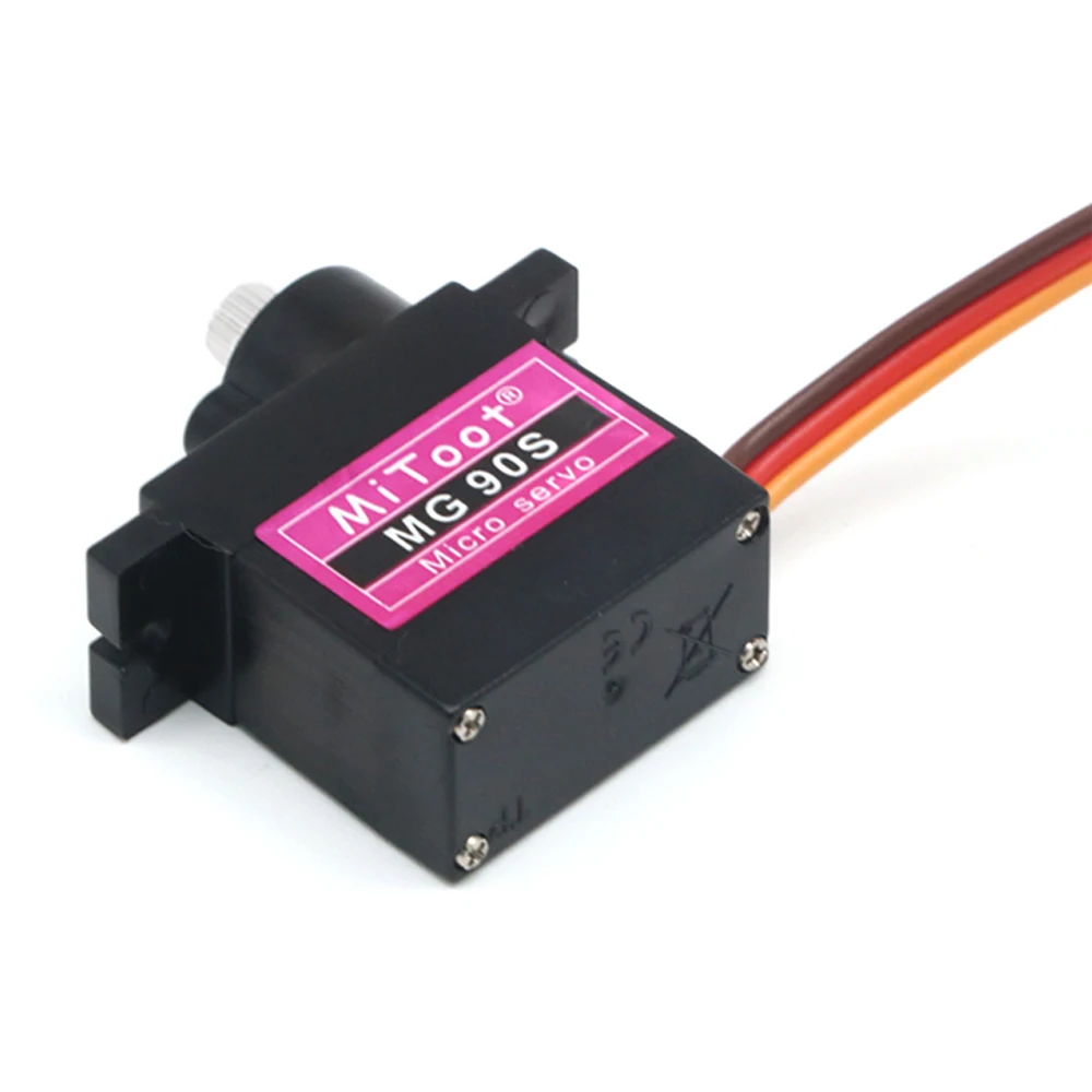 Comparaison taille du micro servo MG90S 9g avec une pièce de monnaie, idéal pour modélisme RC