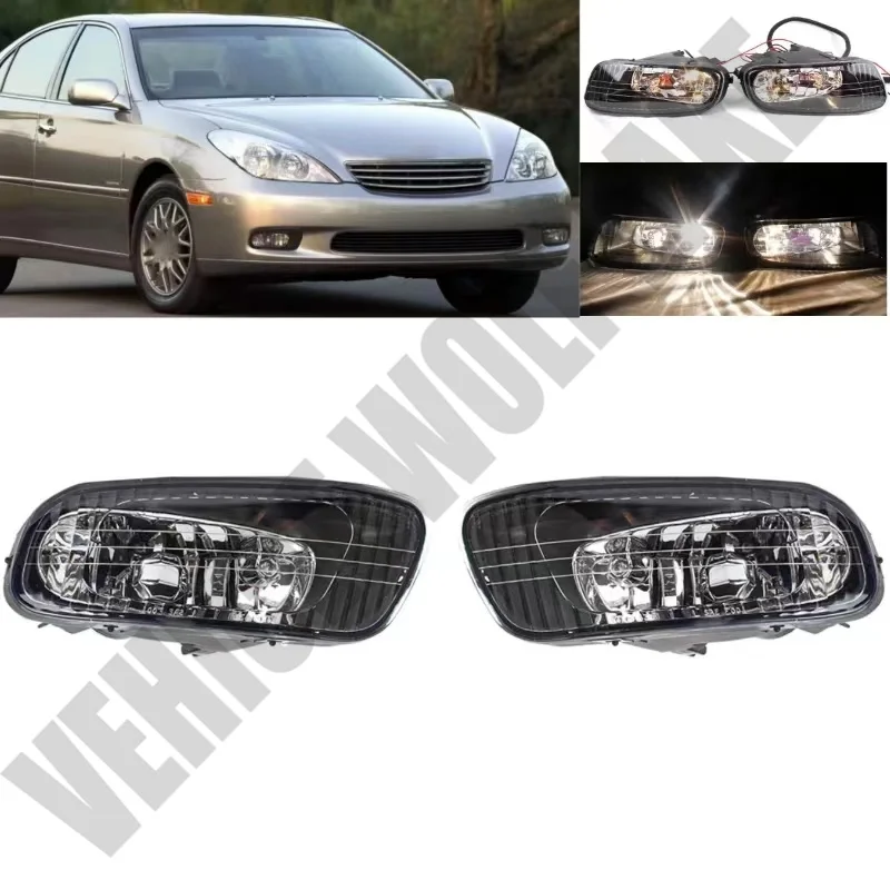 

For Lexus ES300 ES330 2002 2003 2004 Pair Left+Right Front Fog Light Fog Lamp with Halogen Bulbs 81211-33170 81211-33170