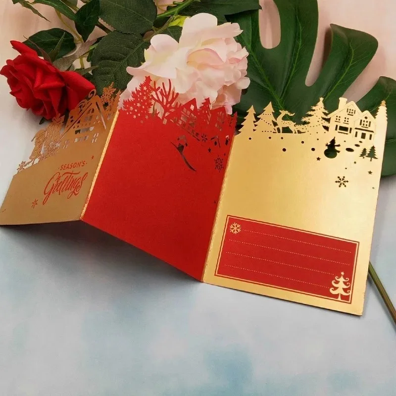 Christmas DIY Arts and Crafts Card Decoration House Tree Snowman Santa Claus Cutting Die