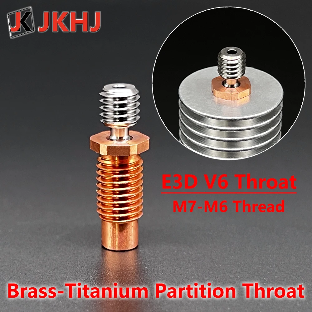 Titanium Alloy Copper E3D V6 Throat Heat Break All-Metal V6 HOTEND Throat 3D Printer Accessories For 1.75mm E3D Heater Block titanium alloy copper e3d v6 throat heat break all metal v6 hotend throat 3d printer accessories for 1 75mm e3d heater block