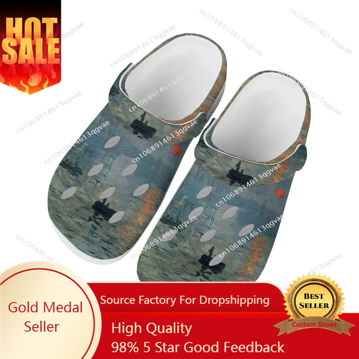 Impression Sunrise Home Clog Mens Women Youth Boy Girl Sandals Shoes Garden Custom Made Breathable Shoe Beach Hole Slippers sandals for women men trekking wading shoes breathable beach slippers fashion garden clog aqua shoes