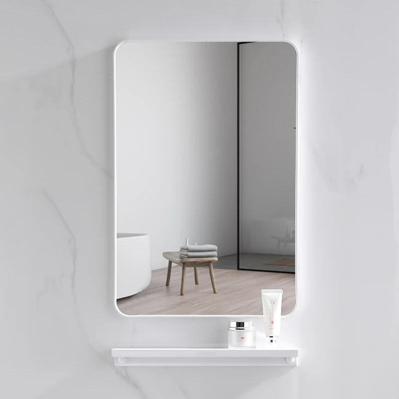 

Nordic Cosmetic Mirror Cabinet Wall Mounted Toilet Shower Self Haircut Bath Mirrors Girls Lustro Do Makijazu Mirrors LG50JZ