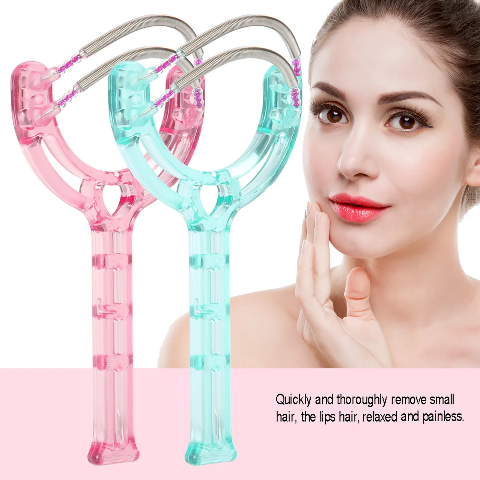 Epilator Facial Hair Remover Safe Handheld Spring Threading Face Defeatherer For Cheek Eyebrow Makeup Beauty Tools_voghion.com