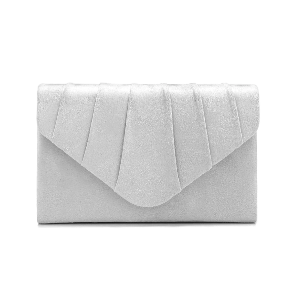Silver Velvet Clutch Evening Bag for Women